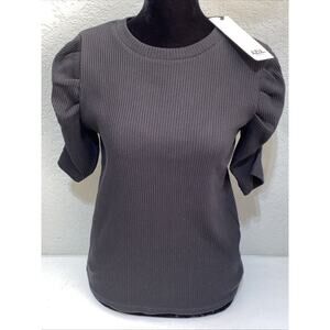 Azul by Moussy Black Knit Short Sleeve Shirt Top Women’s Japan Size Medium NEW